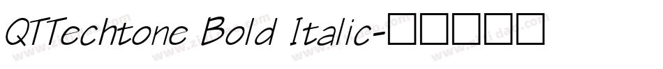 QTTechtone Bold Italic字体转换